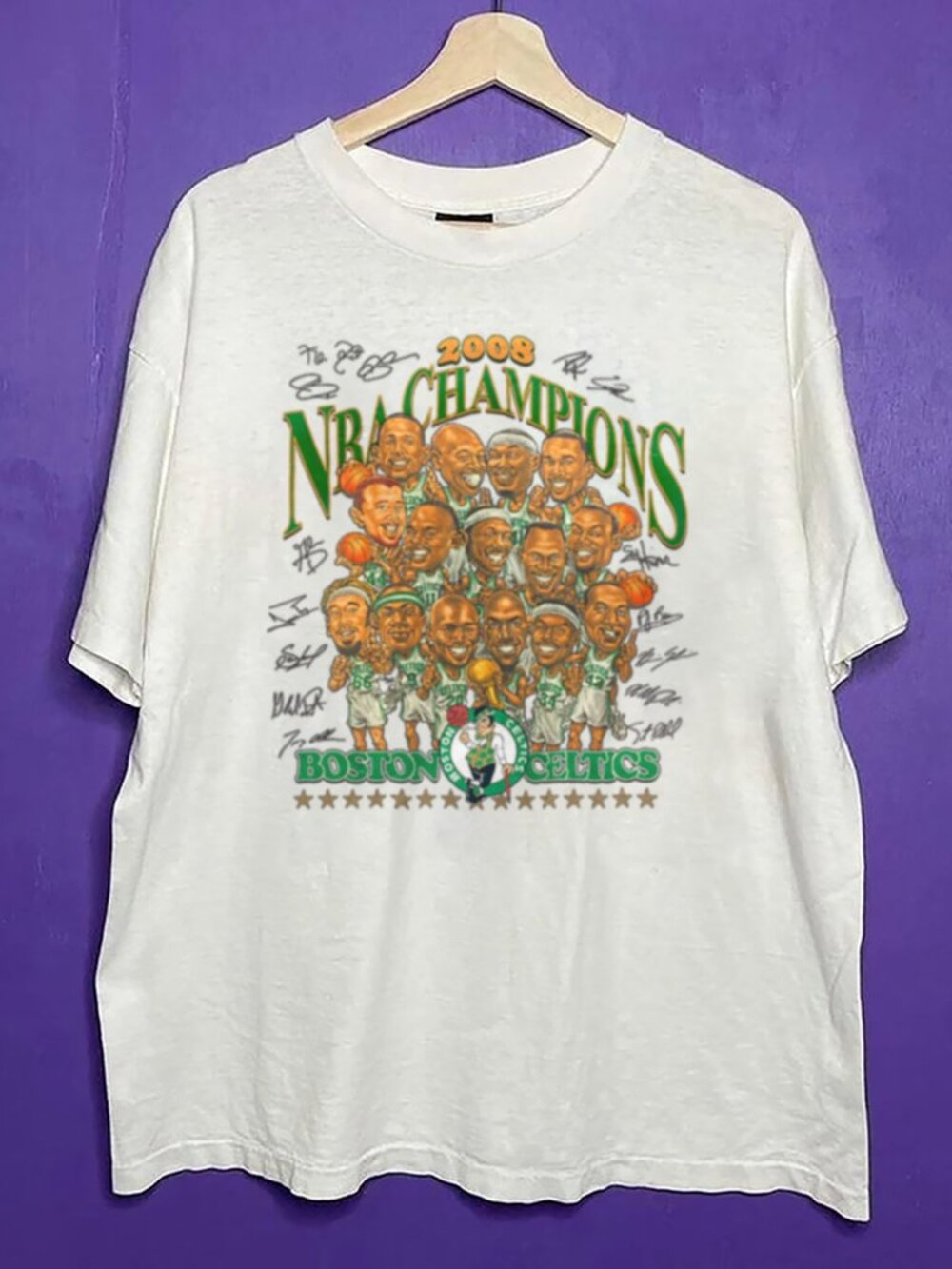 Vintage 2008 NBA Champion Sporter Signature Boston Celtics Basketball Shirt Tee